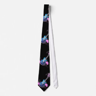 tie, guitar, rock and roll tie