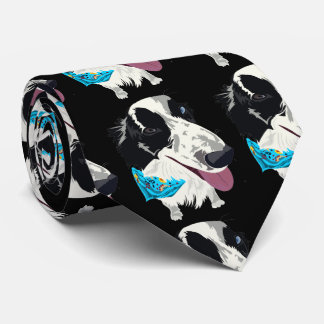 Tie in Black with Scarfed Border Collies