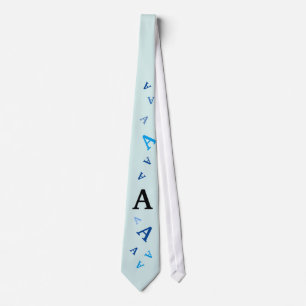 Tie - Jumbled Letters in Blue