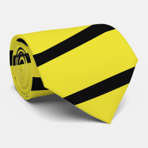 Tie, Lemon Yellow and Black Stripe Tie
