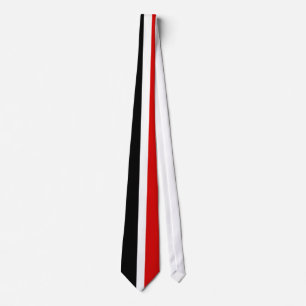 Tie Men's Red Black White Stripe