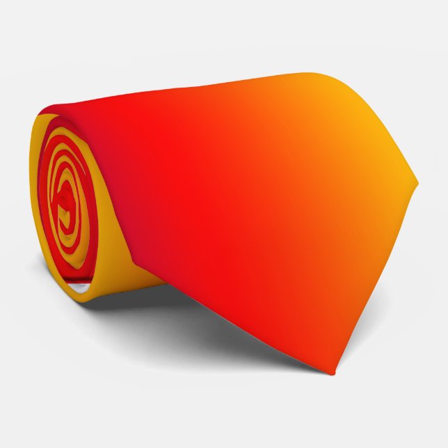 Tie, Orange and Yellow, FUN Tie (Rolled)