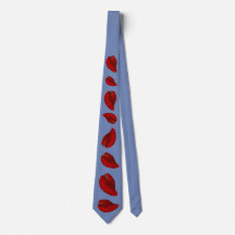 Tie Showing Red Leaves Falling