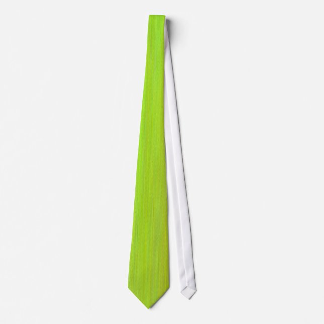 Tie. Streaked Lime Green. Tie (Front)
