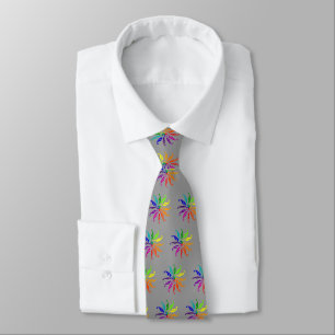 Tie – Stylised Leaves Colour Wheel