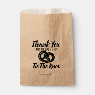 Tie the Knot Pretzels Treat Wedding Favour Bag