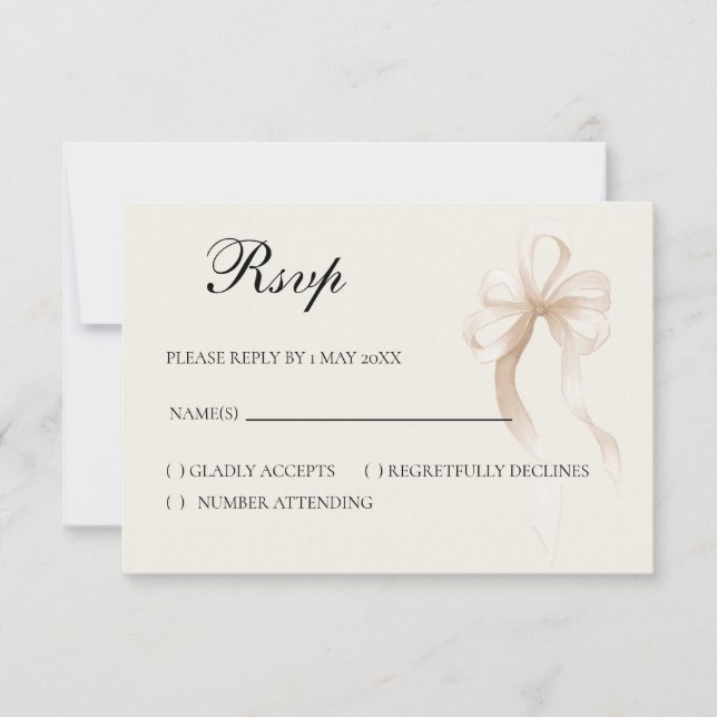 Tie the knot RSVP card (Front)