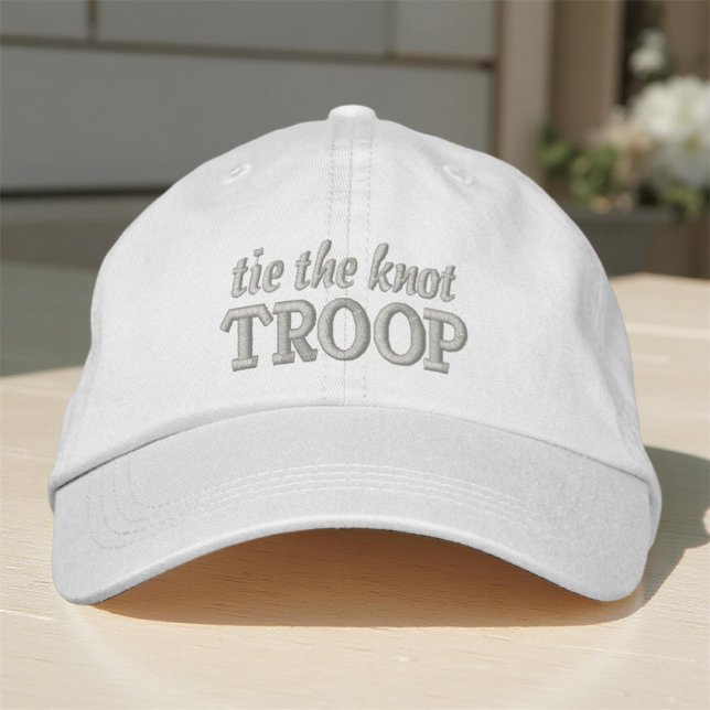 Tie the Knot Troop Modern Simple Wedding Embroidered Hat (Creator Uploaded)