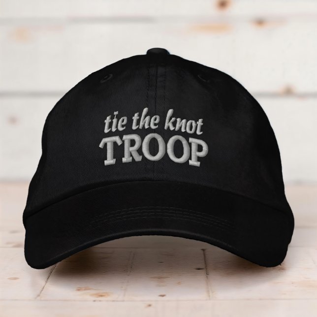 Tie the Knot Troop Modern Simple Wedding Embroidered Hat (Creator Uploaded)