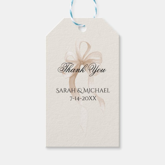 Tie the Knot Wedding Gift Tags (Front)