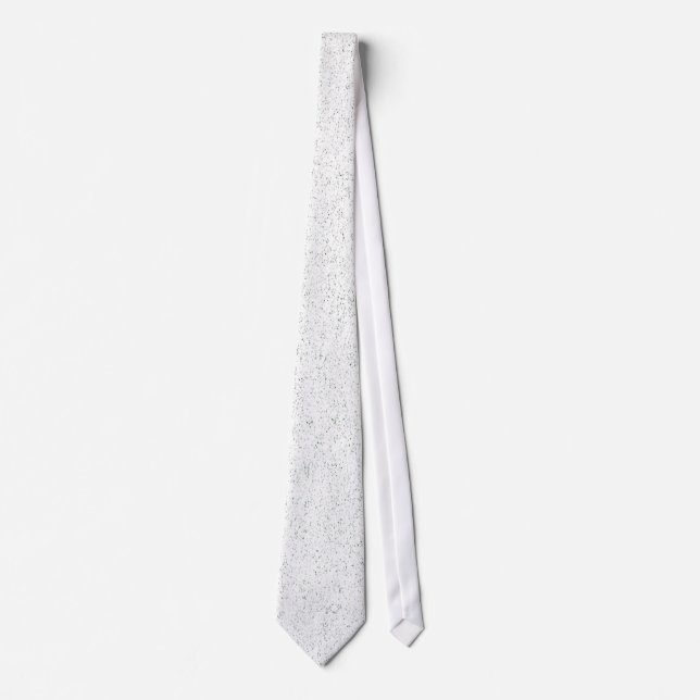 Tie. Velvet Effect White. Tie (Front)