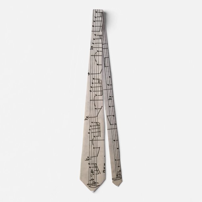 Tie w/hand copied Bach by Tony Cimino (Front)