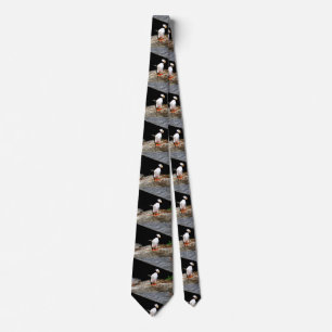 Tie w/ puffins