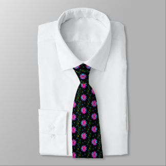 Tie with Abstract Flower pattern