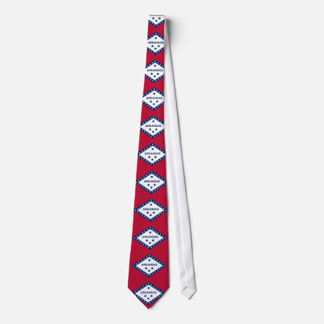 Tie with Flag of Arkansas, U.S.A. (Front)