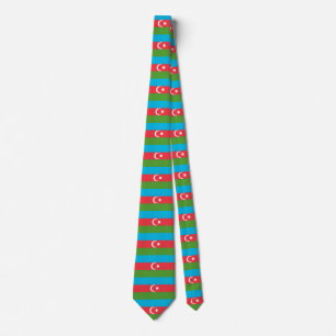 Tie with Flag of Azerbaijan
