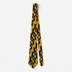 Tie with Flag of Baltimore City, Maryland, USA