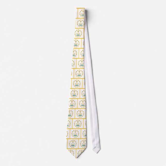 Tie with Flag of Rhode Island, U.S.A. (Front)