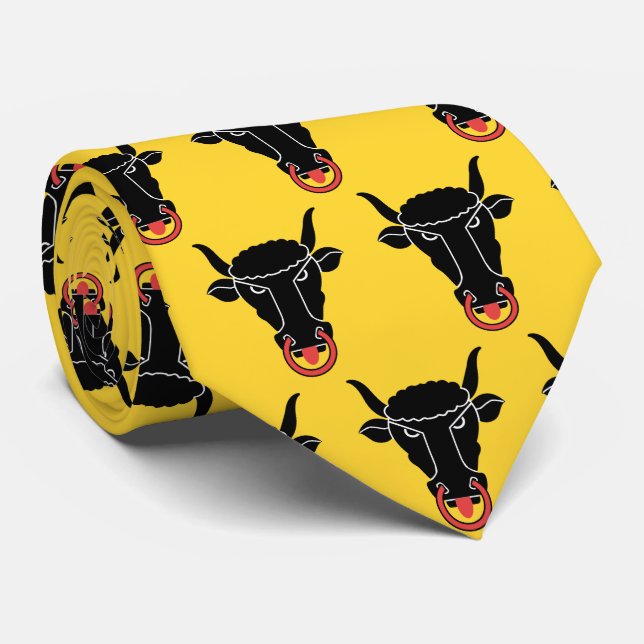 Tie with Flag of Uri Canton, Switzerland (Rolled)
