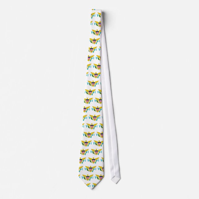 Tie with Flag of Virgin Islands, U.S.A. (Front)
