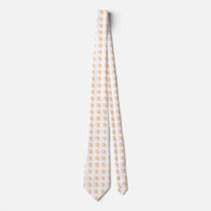 Tie with Tiled Orange Twirls
