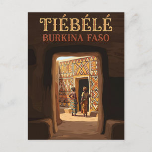 Tiébélé Royal Court Burkina Faso Postcard