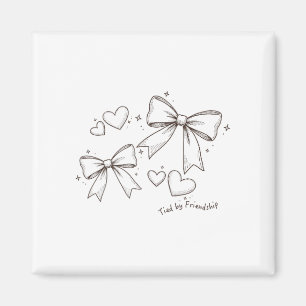 Tied By Friendship Best Friend Matching Ribbon Hea Magnet