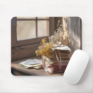 Tied Love Letters By Window  Mouse Pad