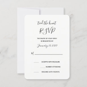 Tied the Knot RSVP Card