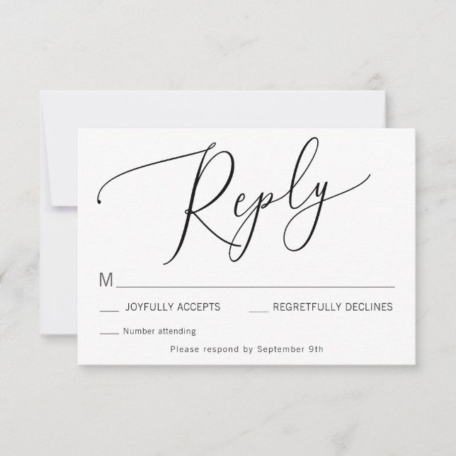 Tied the Knot Wedding RSVP enclosure card (Front)