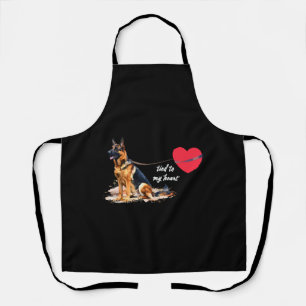Tied to My Heart German Shepherd Apron