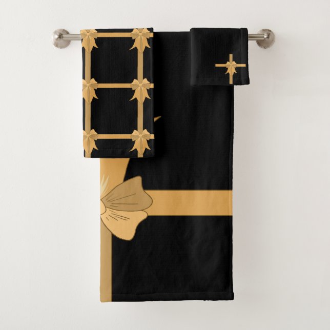 Tied with Gold Bath Towel Set (Insitu)