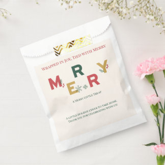 Tied with Merry Christmas Favour Bag