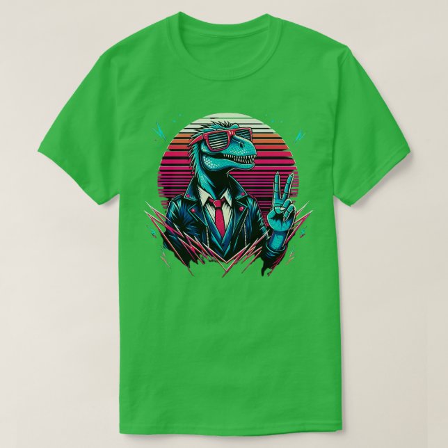TieDye Dinosaur Hippie Dinosaur T-Shirt (Design Front)
