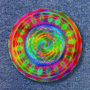 Tiedye Target 6 Cm Round Badge