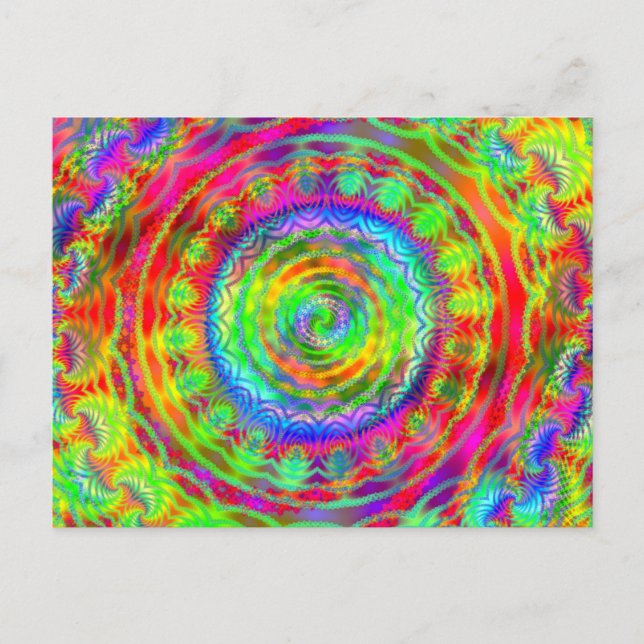 Tiedye Target Postcard (Front)