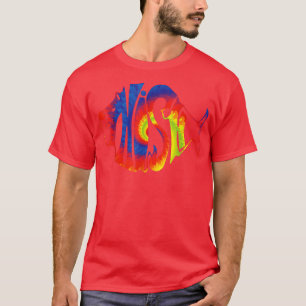 TieDye Tee For Fisherman, Colourful PhishJam, Fish