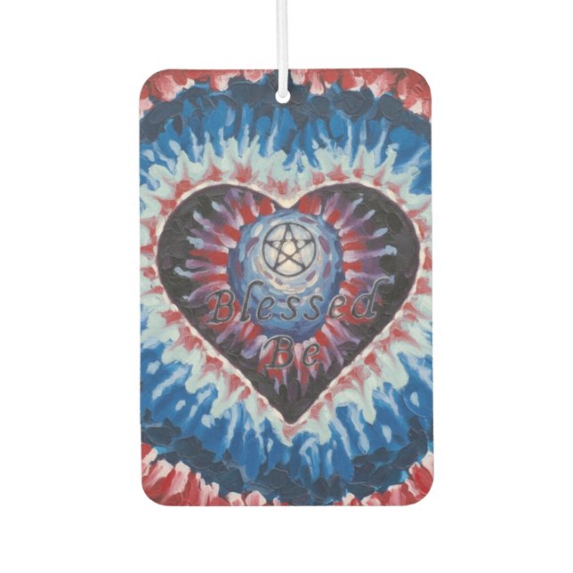 TieDyeHeart Car Air Freshener (Front)