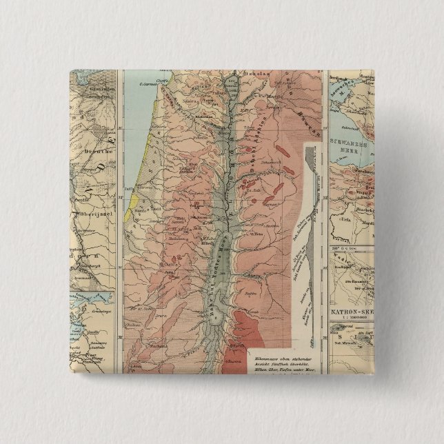 Tieflander Atlas Map 15 Cm Square Badge (Front)