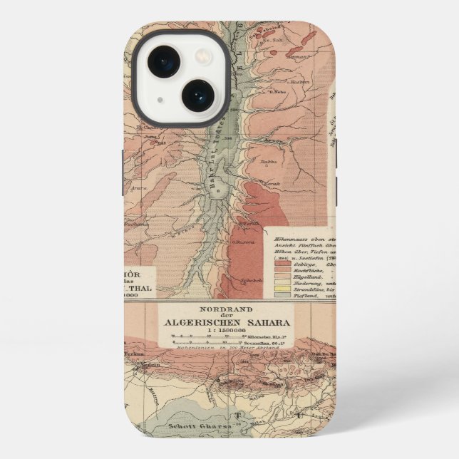 Tieflander Atlas Map iPhone Case (Back)