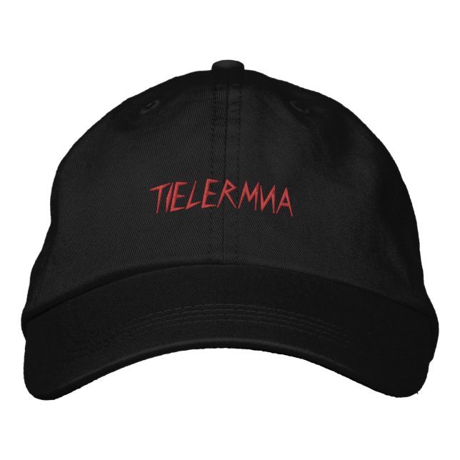 TIELERMUA Iconic: Red Scar Embroidered Hat (Front)