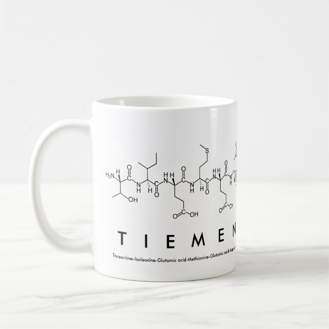 Tiemen peptide name mug (Left)