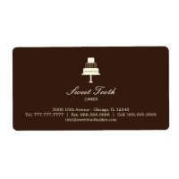 "Tiered Cake" Cake Box Label - Horizontal