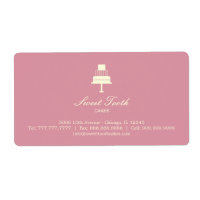 "Tiered Cake" Cake Box Label - Horizontal