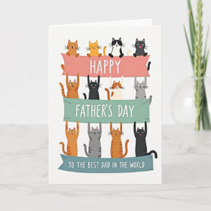 Tiered Cats Fathers Day Image Card