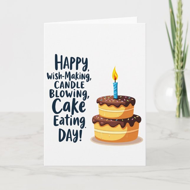 Tiered Chocolate Birthday Card (Front)