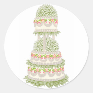 Tiered Floral Party Cake Sticker