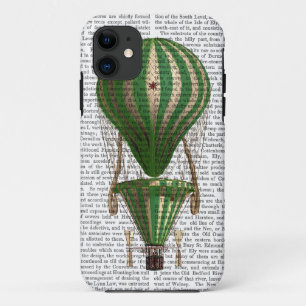 Tiered Hot Air Balloon Green iPhone 11 Case