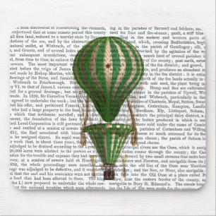 Tiered Hot Air Balloon Green Mouse Pad