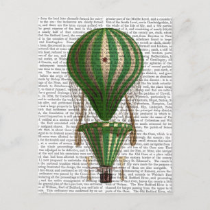 Tiered Hot Air Balloon Green Postcard